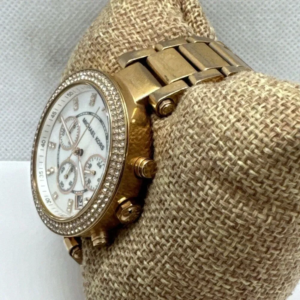 Michael Kors Parker MK5491 Women Rose Gold Analog Dial Quartz Wrist Watch JNA613